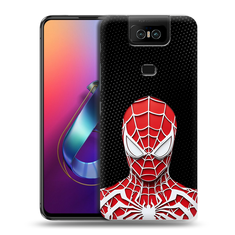 Пластиковый чехол на ASUS ZenFone 6 ZS630KL с принтом человек паук spiderman Пластиковый чехол на ASUS ZenFone 6 ZS630KL с принтом человек паук spiderman