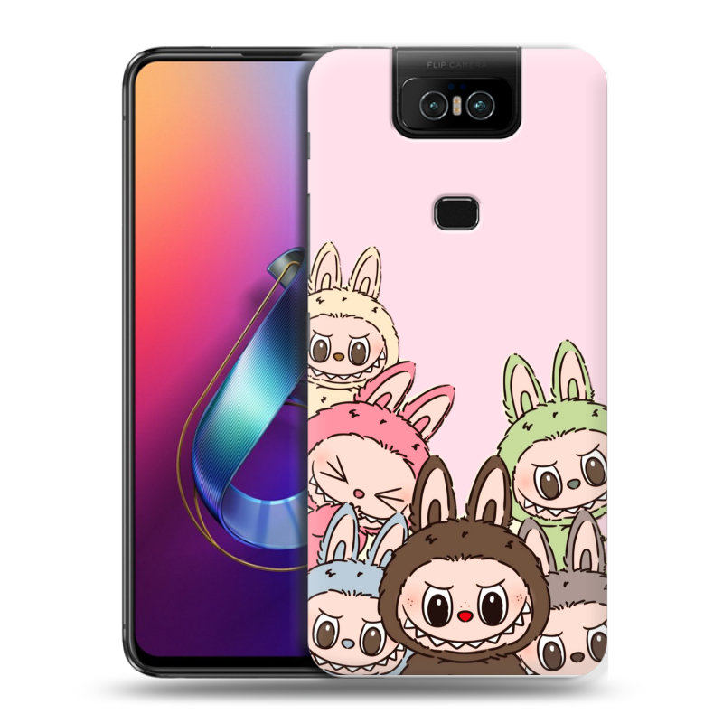 Пластиковый чехол на ASUS ZenFone 6 ZS630KL с принтом Лабубу Пластиковый чехол на ASUS ZenFone 6 ZS630KL с принтом Лабубу