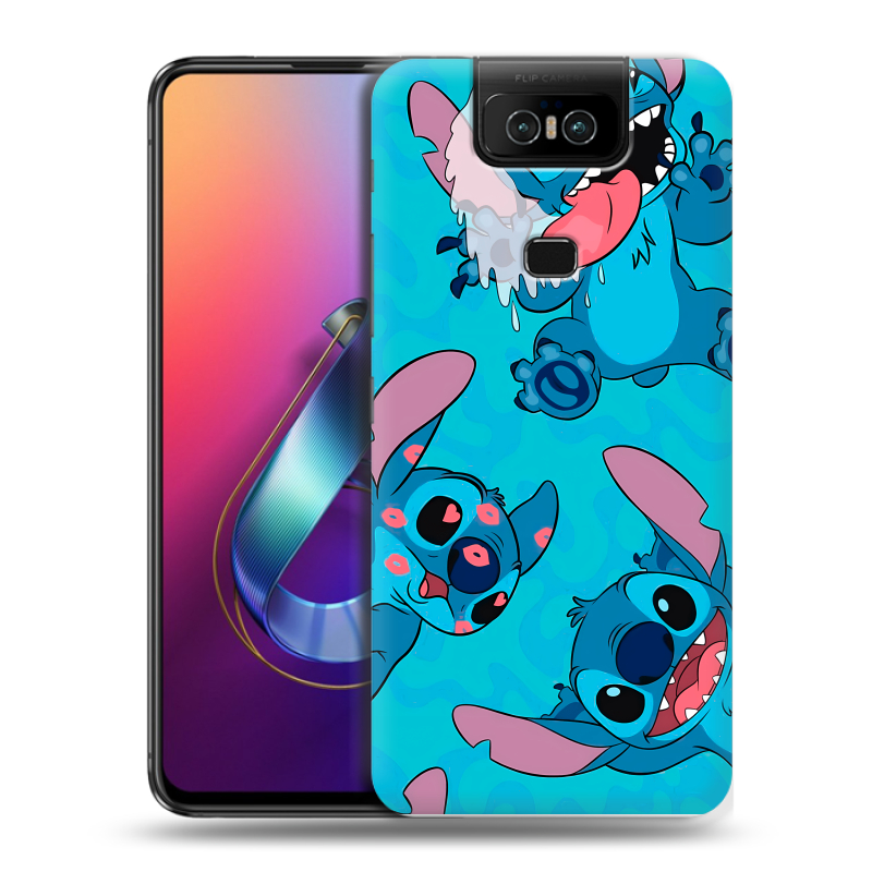 Пластиковый чехол на ASUS ZenFone 6 ZS630KL с принтом Лило и Стич Пластиковый чехол на ASUS ZenFone 6 ZS630KL с принтом Лило и Стич