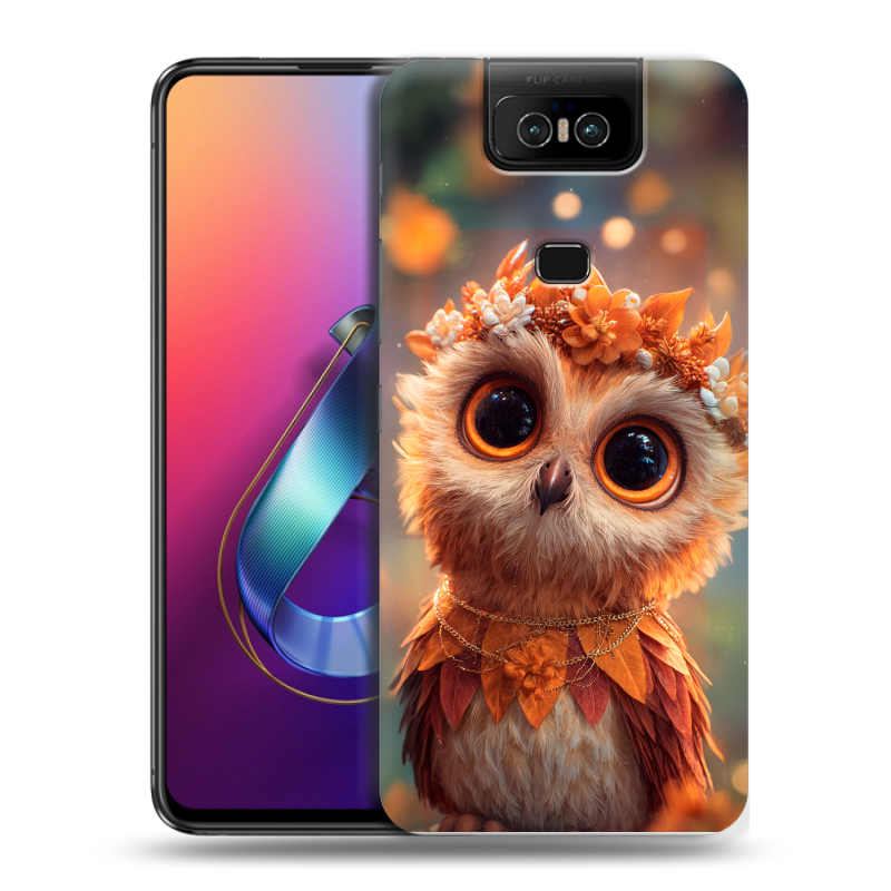 Пластиковый чехол на ASUS ZenFone 6 ZS630KL с принтом Милая сова Пластиковый чехол на ASUS ZenFone 6 ZS630KL с принтом Милая сова