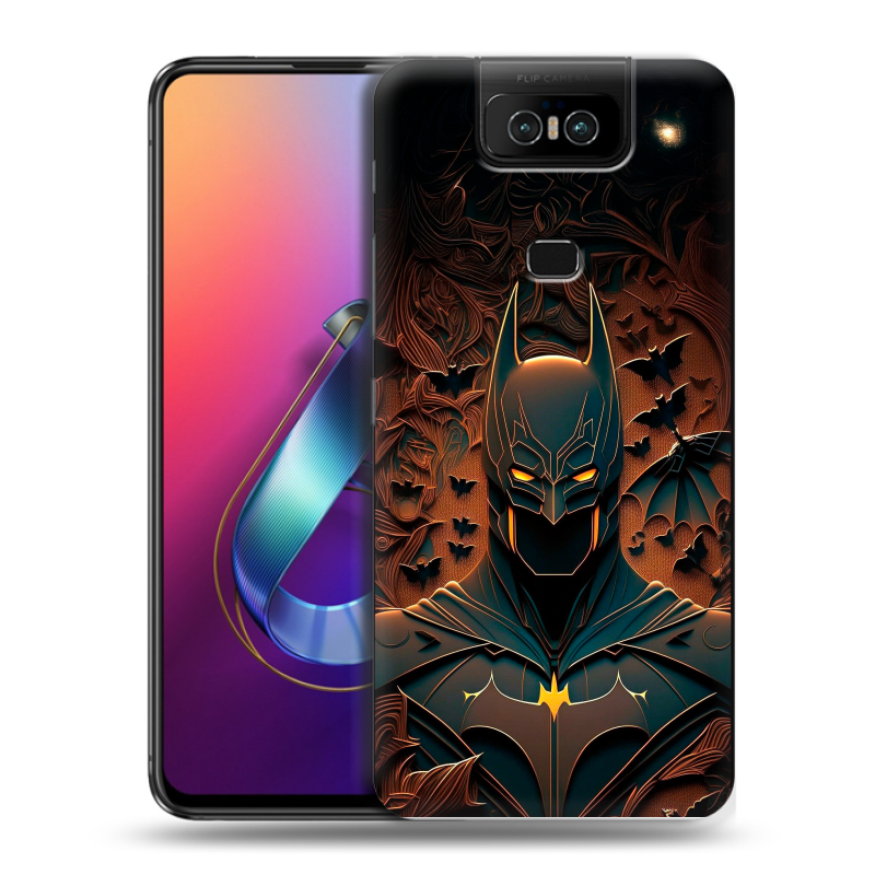 Пластиковый чехол на ASUS ZenFone 6 ZS630KL с принтом Batman Бэтмен Пластиковый чехол на ASUS ZenFone 6 ZS630KL с принтом Batman Бэтмен