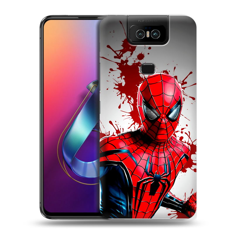 Пластиковый чехол на ASUS ZenFone 6 ZS630KL с принтом Spiderman Человек паук Пластиковый чехол на ASUS ZenFone 6 ZS630KL с принтом Spiderman Человек паук