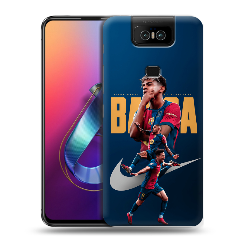 Пластиковый чехол на ASUS ZenFone 6 ZS630KL с принтом Барселона Barca Yamal Пластиковый чехол на ASUS ZenFone 6 ZS630KL с принтом Барселона Barca Yamal