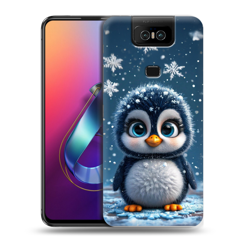 Пластиковый чехол на ASUS ZenFone 6 ZS630KL с принтом Новый год Пластиковый чехол на ASUS ZenFone 6 ZS630KL с принтом Новый год