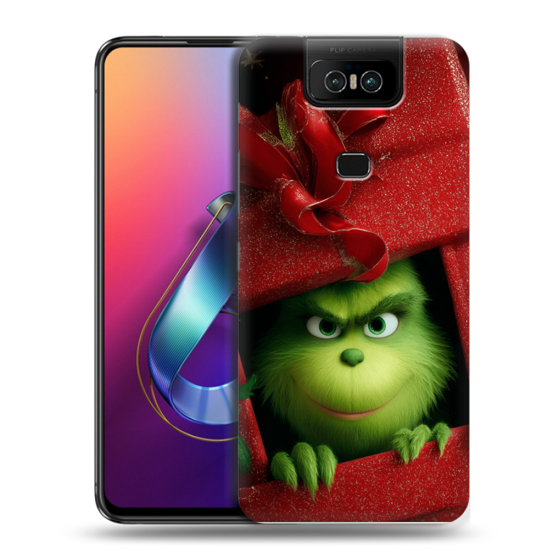 Пластиковый чехол на ASUS ZenFone 6 ZS630KL с принтом Новый год Пластиковый чехол на ASUS ZenFone 6 ZS630KL с принтом Новый год