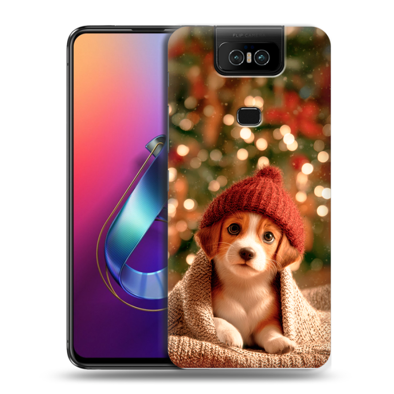 Пластиковый чехол на ASUS ZenFone 6 ZS630KL с принтом Новый год Пластиковый чехол на ASUS ZenFone 6 ZS630KL с принтом Новый год