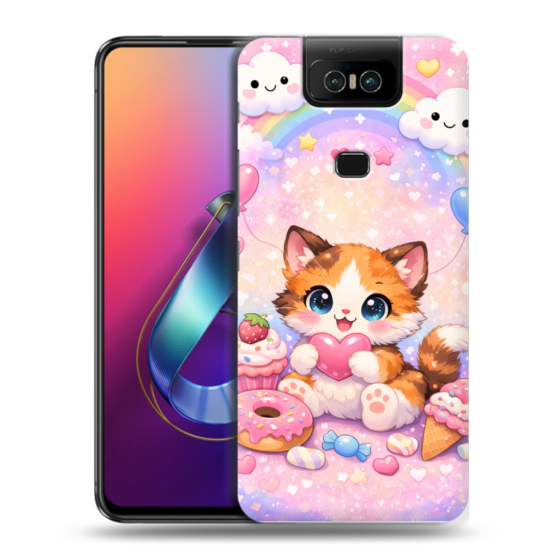 Пластиковый чехол на ASUS ZenFone 6 ZS630KL с принтом для девочек Пластиковый чехол на ASUS ZenFone 6 ZS630KL с принтом для девочек
