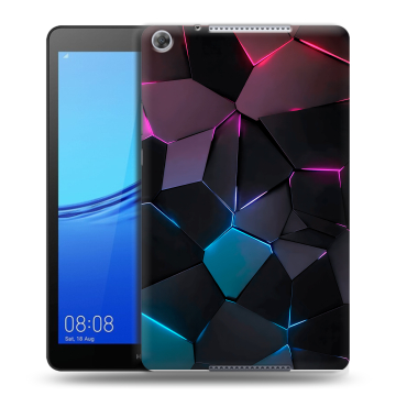 Силиконовый чехол на планшета Huawei MediaPad M5 lite 8 с принтом Геометрия неона Силиконовый чехол на планшета Huawei MediaPad M5 lite 8 с принтом Геометрия неона