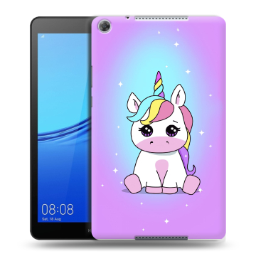 Силиконовый чехол на планшета Huawei MediaPad M5 lite 8 с принтом Единорог Силиконовый чехол на планшета Huawei MediaPad M5 lite 8 с принтом Единорог