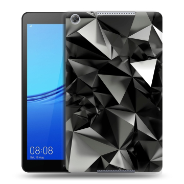 Силиконовый чехол на планшета Huawei MediaPad M5 lite 8 с принтом Черные кристаллы Силиконовый чехол на планшета Huawei MediaPad M5 lite 8 с принтом Черные кристаллы