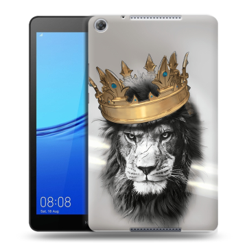 Силиконовый чехол на планшета Huawei MediaPad M5 lite 8 с принтом Лев с короной Силиконовый чехол на планшета Huawei MediaPad M5 lite 8 с принтом Лев с короной