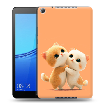 Силиконовый чехол на планшета Huawei MediaPad M5 lite 8 с принтом Милые котики Силиконовый чехол на планшета Huawei MediaPad M5 lite 8 с принтом Милые котики