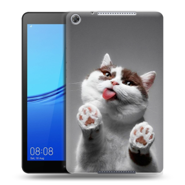 Силиконовый чехол на планшета Huawei MediaPad M5 lite 8 с принтом Коты Силиконовый чехол на планшета Huawei MediaPad M5 lite 8 с принтом Коты