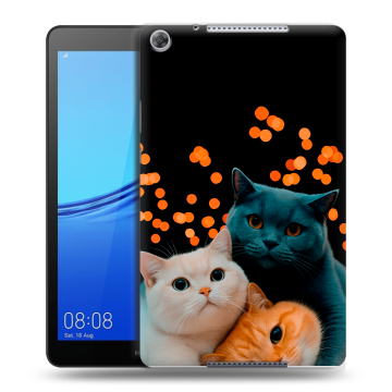 Силиконовый чехол на планшета Huawei MediaPad M5 lite 8 с принтом Кошки Силиконовый чехол на планшета Huawei MediaPad M5 lite 8 с принтом Кошки