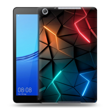 Силиконовый чехол на планшета Huawei MediaPad M5 lite 8 с принтом Абстракция неон Силиконовый чехол на планшета Huawei MediaPad M5 lite 8 с принтом Абстракция неон