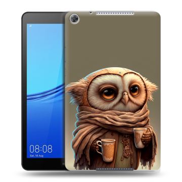 Силиконовый чехол на планшета Huawei MediaPad M5 lite 8 с принтом Сова Силиконовый чехол на планшета Huawei MediaPad M5 lite 8 с принтом Сова