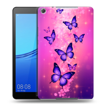 Силиконовый чехол на Huawei MediaPad M5 lite 8 с принтом Бабочки Силиконовый чехол на Huawei MediaPad M5 lite 8 с принтом Бабочки