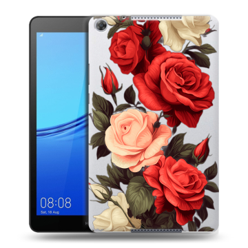 Силиконовый чехол на Huawei MediaPad M5 lite 8 с принтом Розы