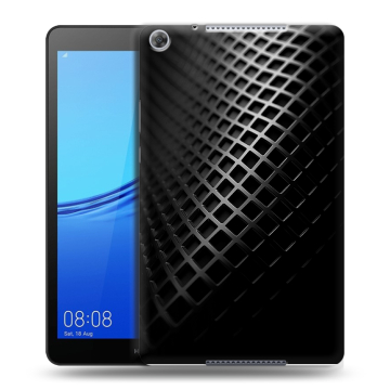 Силиконовый чехол на Huawei MediaPad M5 lite 8 с принтом Текстура металла
