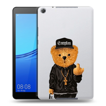 Силиконовый чехол на Huawei MediaPad M5 lite 8 с принтом Плюшевый медведь