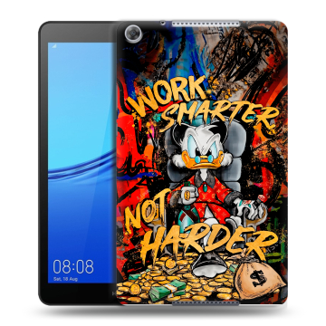 Силиконовый чехол на Huawei MediaPad M5 lite 8 с принтом Дональд Дак Деньги