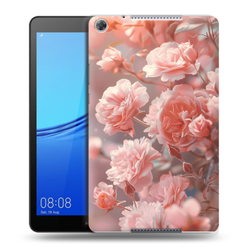 Силиконовый чехол на Huawei MediaPad M5 lite 8 с принтом Розовые розы