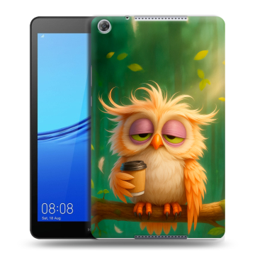 Силиконовый чехол на Huawei MediaPad M5 lite 8 с принтом сова