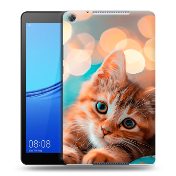 Силиконовый чехол на Huawei MediaPad M5 lite 8 с принтом котик