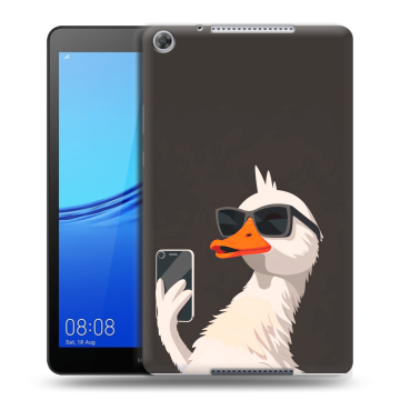 Силиконовый чехол на Huawei MediaPad M5 lite 8 с принтом утка в очках