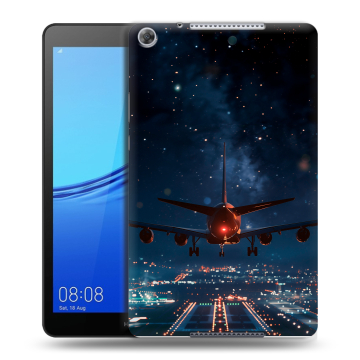 Силиконовый чехол на Huawei MediaPad M5 lite 8 с принтом самолет