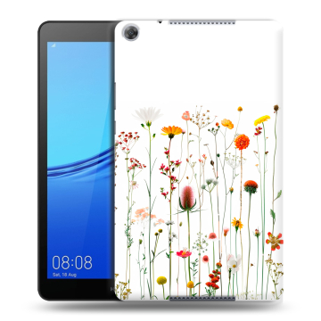 Силиконовый чехол на Huawei MediaPad M5 lite 8 с принтом цветы