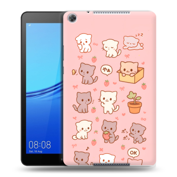 Силиконовый чехол на Huawei MediaPad M5 lite 8 с принтом Hello Kitty Хелоу Кити Силиконовый чехол на Huawei MediaPad M5 lite 8 с принтом Hello Kitty Хелоу Кити