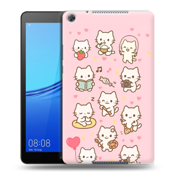 Силиконовый чехол на Huawei MediaPad M5 lite 8 с принтом Hello Kitty Хелоу Кити