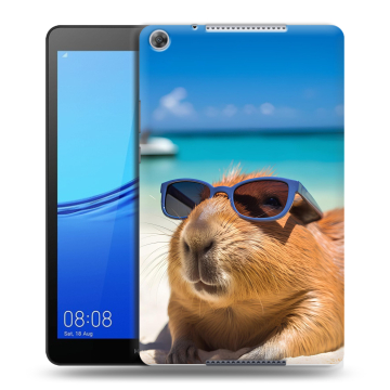 Силиконовый чехол на Huawei MediaPad M5 lite 8 с принтом Капибара