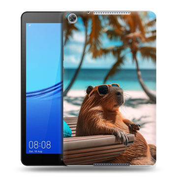 Силиконовый чехол на Huawei MediaPad M5 lite 8 с принтом Капибара
