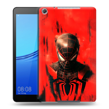 Силиконовый чехол на Huawei MediaPad M5 lite 8 с принтом человек паук spiderman