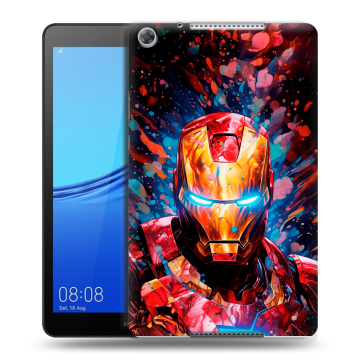 Силиконовый чехол на Huawei MediaPad M5 lite 8 с принтом Железный человек Ironman