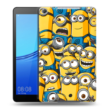 Силиконовый чехол на Huawei MediaPad M5 lite 8 с принтом Миньоны
