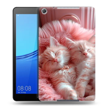 Силиконовый чехол на Huawei MediaPad M5 lite 8 с принтом котята котики Силиконовый чехол на Huawei MediaPad M5 lite 8 с принтом котята котики