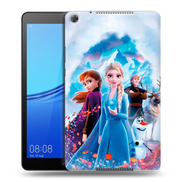 Силиконовый чехол на Huawei MediaPad M5 lite 8 с принтом Холодное сердце Frozen