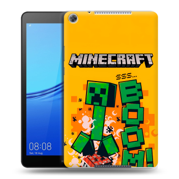 Силиконовый чехол на Huawei MediaPad M5 lite 8 с принтом Майнкрафт Minecraft
