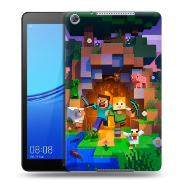 Силиконовый чехол на Huawei MediaPad M5 lite 8 с принтом Майнкрафт Minecraft Силиконовый чехол на Huawei MediaPad M5 lite 8 с принтом Майнкрафт Minecraft