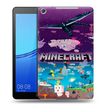 Силиконовый чехол на Huawei MediaPad M5 lite 8 с принтом Майнкрафт Minecraft