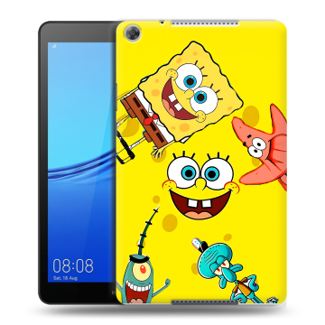 Силиконовый чехол на Huawei MediaPad M5 lite 8 с принтом Спанч боб Спанчбоб Силиконовый чехол на Huawei MediaPad M5 lite 8 с принтом Спанч боб Спанчбоб