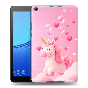 Силиконовый чехол на Huawei MediaPad M5 lite 8 с принтом Единорог