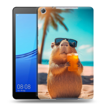 Силиконовый чехол на Huawei MediaPad M5 lite 8 с принтом Капибара