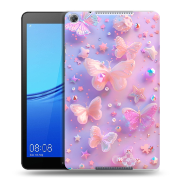 Силиконовый чехол на Huawei MediaPad M5 lite 8 с принтом Бабочки