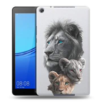 Силиконовый чехол на Huawei MediaPad M5 lite 8 с принтом Львы Силиконовый чехол на Huawei MediaPad M5 lite 8 с принтом Львы