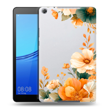 Силиконовый чехол на Huawei MediaPad M5 lite 8 с принтом Цветы принт Силиконовый чехол на Huawei MediaPad M5 lite 8 с принтом Цветы принт