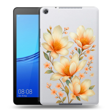 Силиконовый чехол на Huawei MediaPad M5 lite 8 с принтом Цветы Силиконовый чехол на Huawei MediaPad M5 lite 8 с принтом Цветы